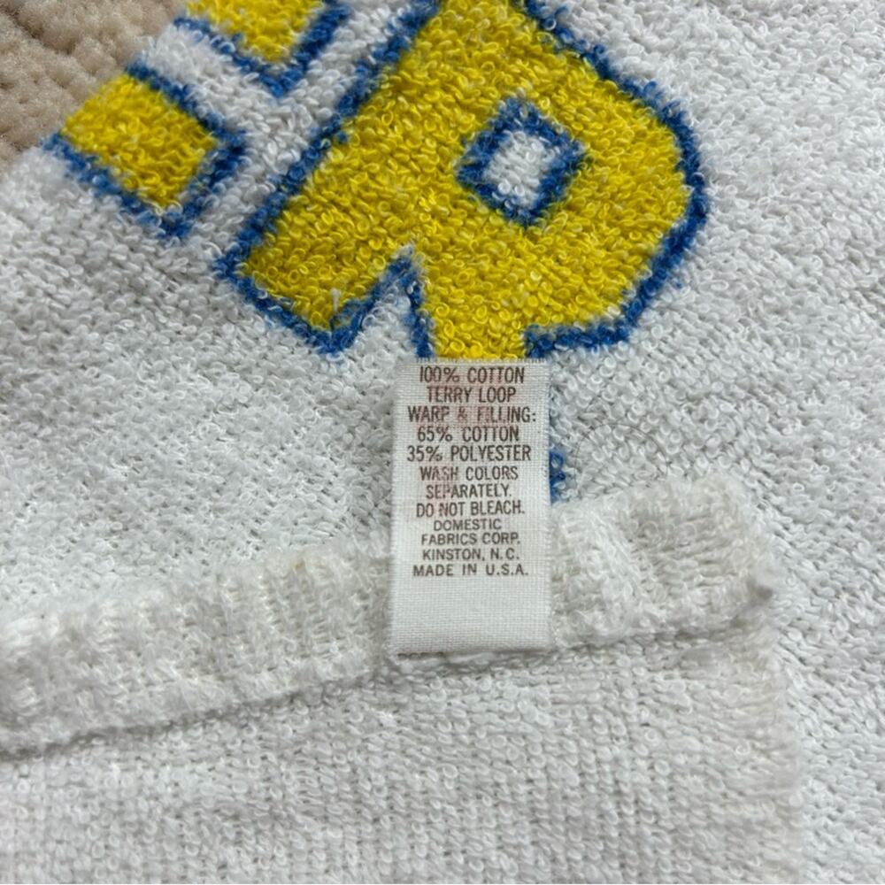 Vintage West Virginia University Cuddle up with a Mountaineer Beach Towel 90s - Picture 6 of 8